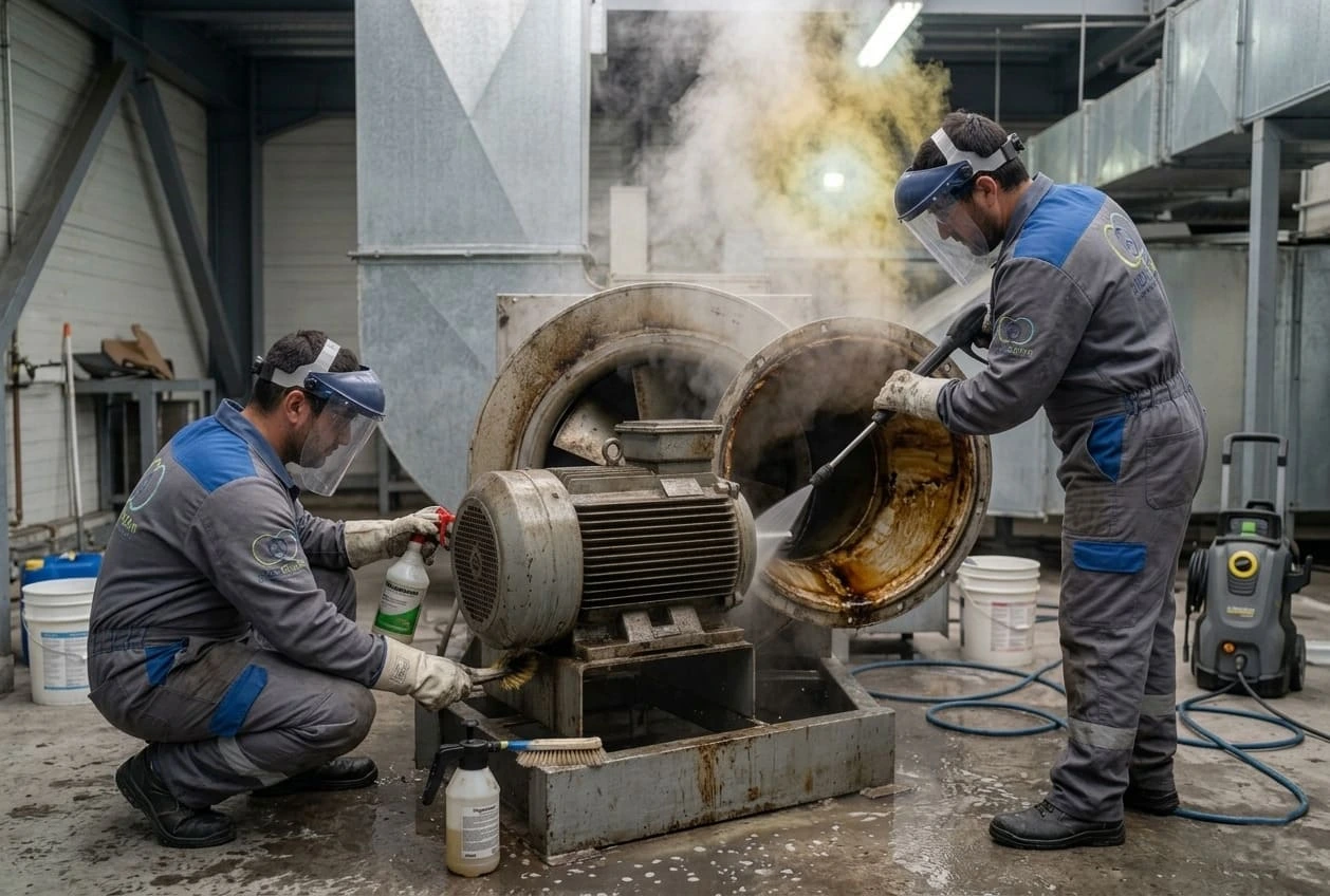 Técnicos especialistas en limpieza de sistemas de extracción industrial