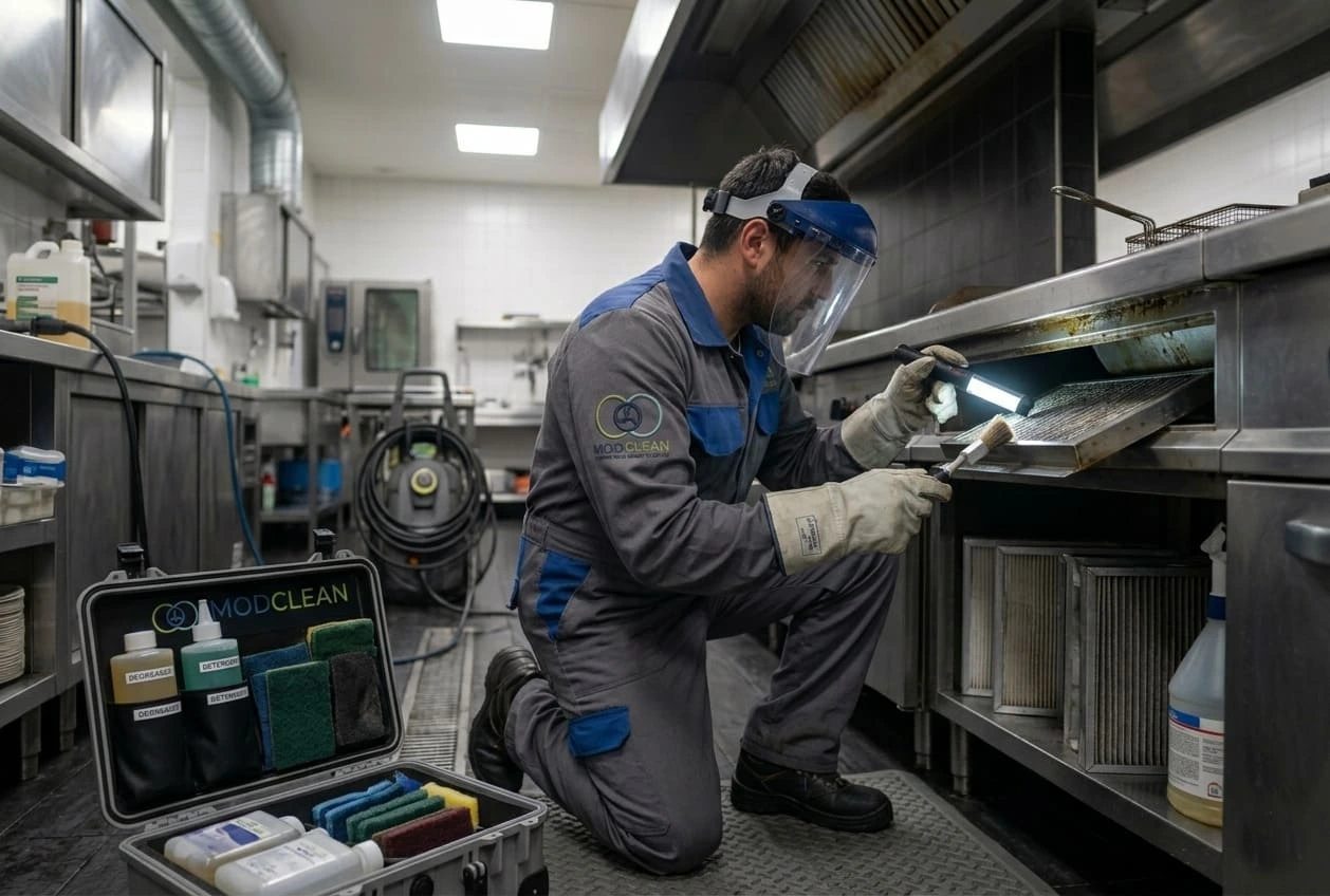 Desengrasado técnico de ductos de extracción de humos